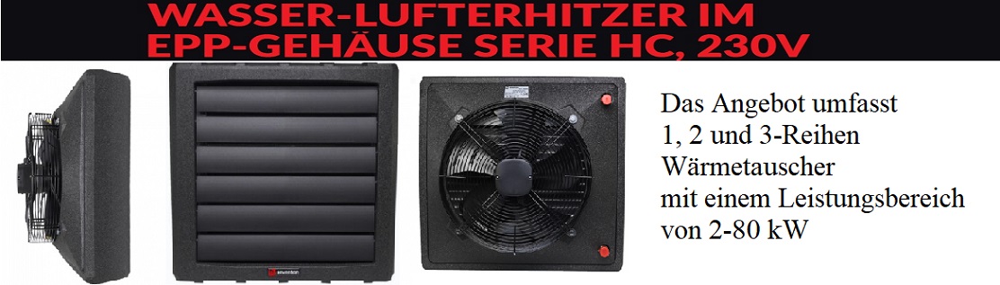 Lufterhitzer VOLCANO mini 3-20kW 2100 m³/h AC Regler ARW 0,6/1 Thermostat